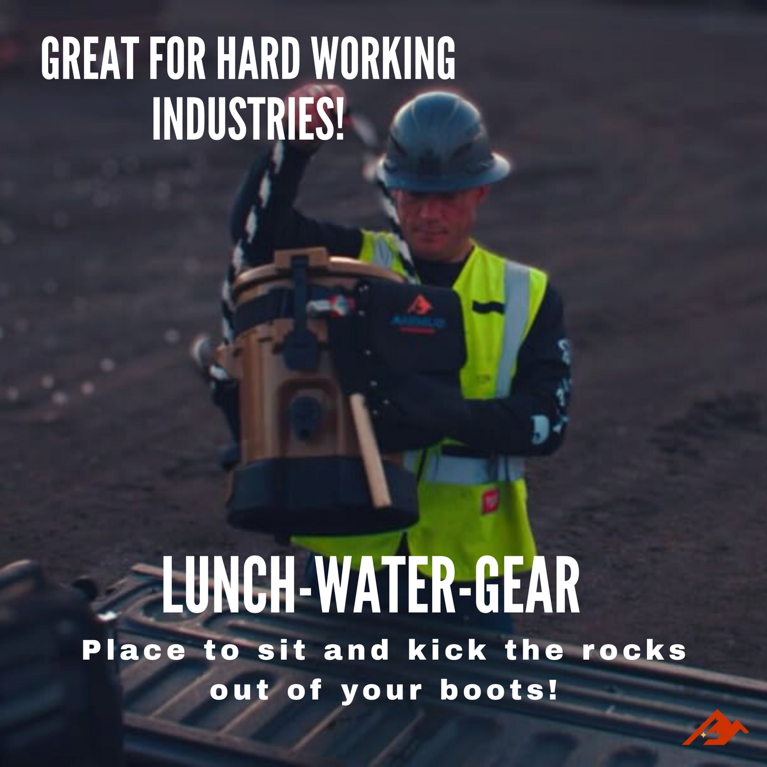 Hard sided cooler lunch pail. Used by construction workers as the best lunch box for construction